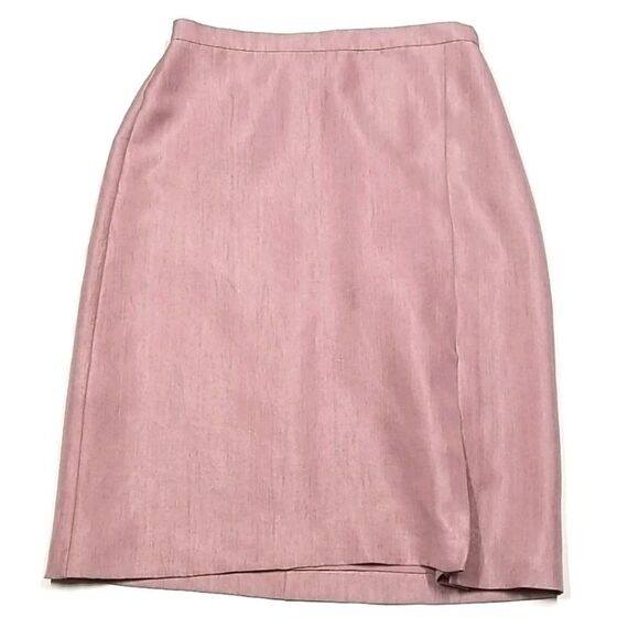 Bantry Bay Skirt Women's Size 8 Rear Zipper Side Slit liner Waist elastic Pink - Picture 1 of 5